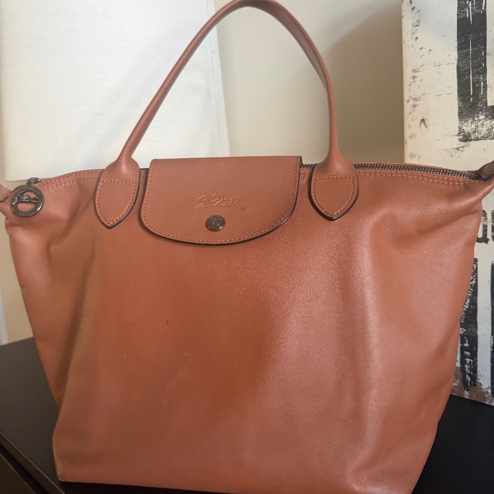 Longchamp Le Pliage Xtra Medium Brown Leather Tote bag